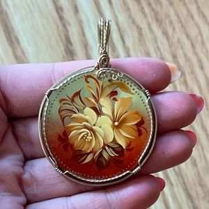 Vintage Floral Pendant